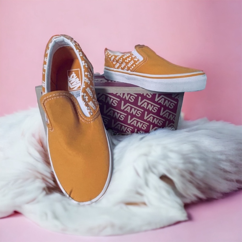 New Vans Slip-On Sneakers in Mustard Yellow